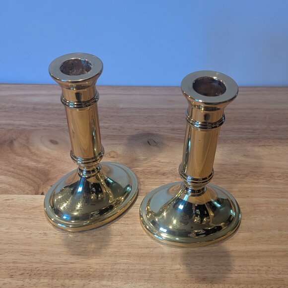 Vintage Baldwin Brass Classical Taper Candlestick Set of 2- Six Inches Tall - Picture 2 of 5